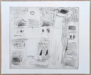 Henk Huig - Figuren voor een kerk, ets kopen? Bied vanaf 30!