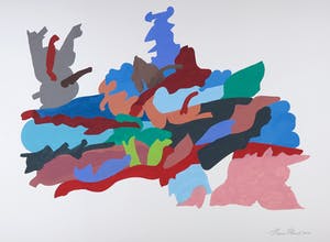 Henri Plaat - Gouache op papier, Zonder titel (Groot) kopen? Bied vanaf 1!