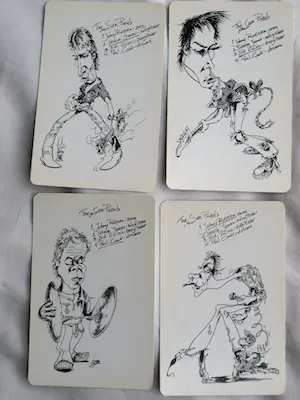 Willem Vleeschouwer - Punk Kwartet , 60 Karikaturen, Sex Pistols e.a. Punk-bands - 1977 kopen? Bied vanaf 1!