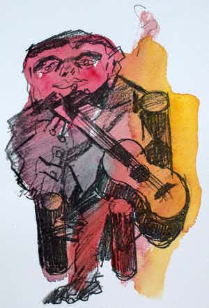 Jan Sierhuis - met de hand ingekleurde litho (aquarel) - 1974 verkocht voor € 55!