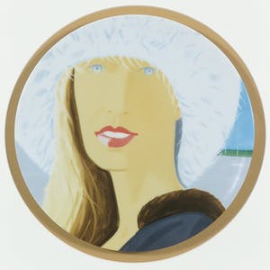 Alex Katz - Porseleinen bord, Jessica, uitgevoerd door Limoges voor Ligne Blanche - Ingelijst kopen? Bied vanaf 100!