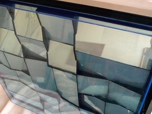 Curiosa - Nul / ZERO-kunst: Spiegelglas, grote abstract geometrische constructie kopen? Bied vanaf 350!