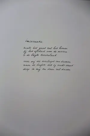 Lucebert - 'Incarnatie'. Inclusief gedrukt handschrift van het gedicht. kopen? Bied vanaf 99!