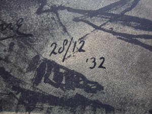 Wilhelmina van Oranje-Nassau - , Berglandschap, Litho uit 1933. kopen? Bied vanaf 60!