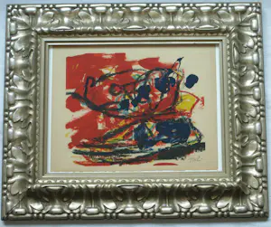 Karel Appel - Kleurenlitho ‘Musique Barbare’ in een barbaarse lijst – 1963 – Lijst, 50 x 60 cm kaufen? Bieten Sie von 10!