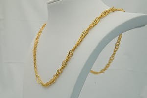 2521 - Bijzonder 18 karaats geel-gouden "Tarate" collier -unisex- Lang formaat! kopen? Bied vanaf 930!