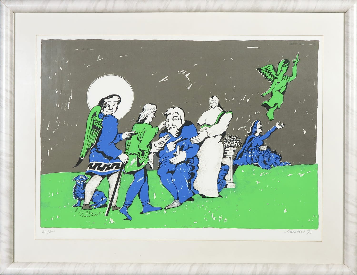 Lucebert - Litho, En hij opende hem de ogen - Ingelijst kopen? Bied vanaf 150!