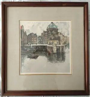 AcheterHenry Cassiers - Haarlemmersluis en Lutherse kerk te Amsterdam? Enchérissez de 40!