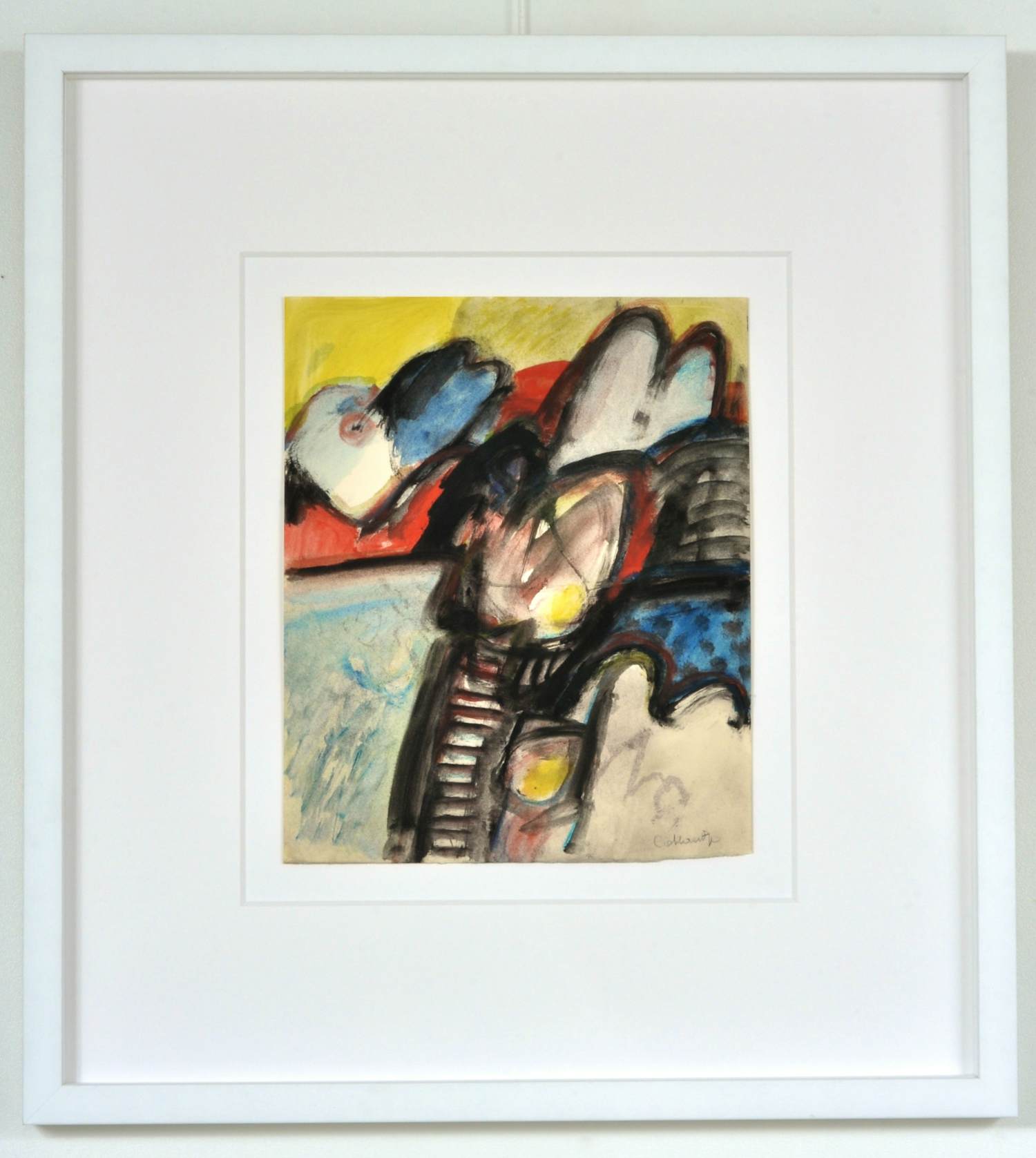 Jan Cobbaert - Avond - gesigneerde gouache - ingelijst kopen? Bied vanaf 1550!
