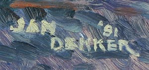 Jan Dekker - Olieverf op hardboard, Zeezicht kopen? Bied vanaf 1!