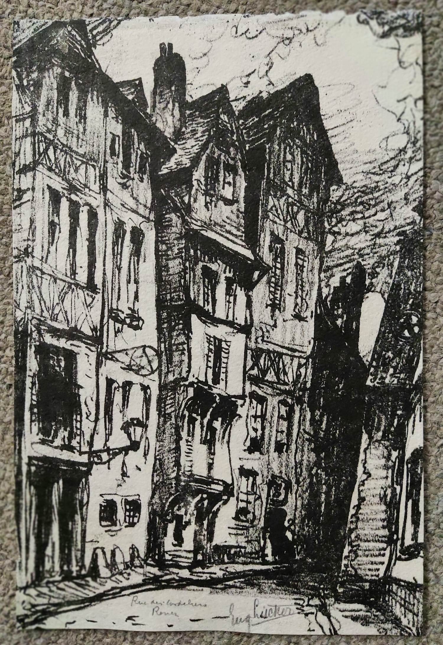 Buy Eugene Lucker - Rue des cordeliers, Rouen? Bid from 25!