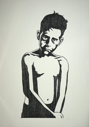 Mariska van Duffelen - Houtsnede, Zonder titel kopen? Bied vanaf 1!