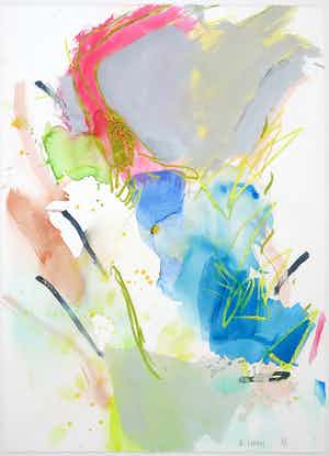 Jurjen de Haan - Gemengde techniek op papier, Zonder titel verkocht voor € 60!