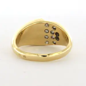 John van der Vet 18k bicolour gouden ring met single cut geslepen diamant kopen? Bied vanaf 1200!