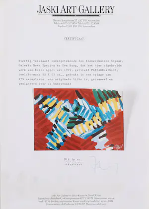 Karel Appel - Landschap/Gezicht kopen? Bied vanaf 750!