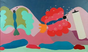 Wim Bors - Acryl op doek, De aanval van de mens II - Ingelijst kopen? Bied vanaf 1!