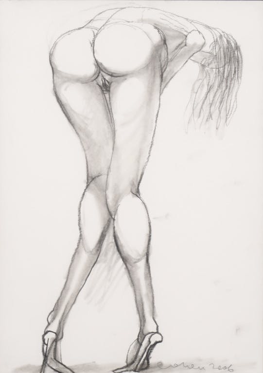 Valery Konevin - Valery Konevin: Potloodtekening, Erotisch naakt - Ingelijst kopen? Bied vanaf 35!