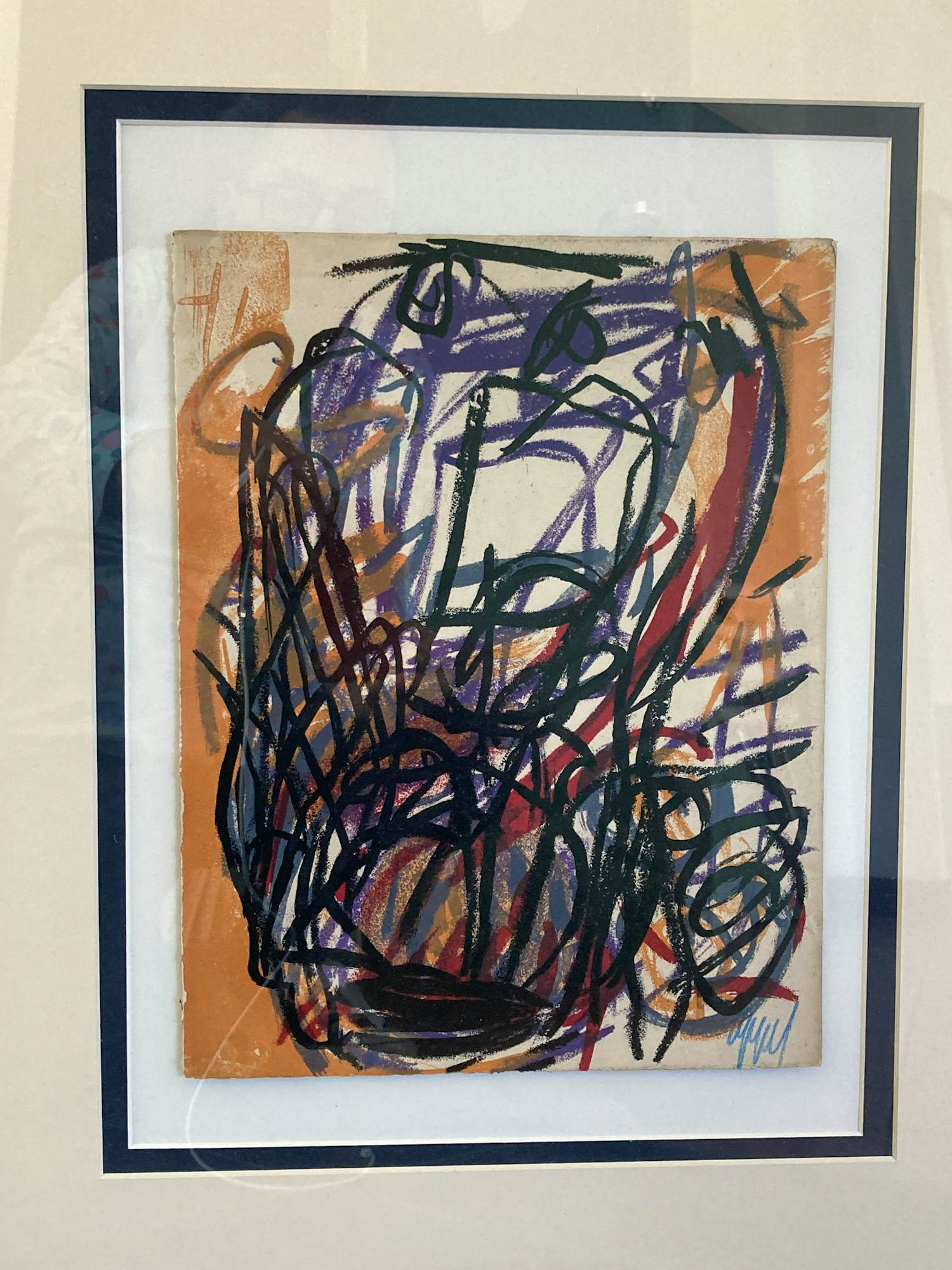 Karel Appel - abstracte compositie met lijst! kaufen? Bieten Sie von 660!