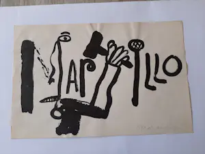 Anton Martineau - Penseel met inkt, Zonder titel. kopen? Bied vanaf 35!