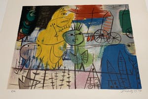 Corneille - Grote Cobra-litho - "La Rue" 1949 kopen? Bied vanaf 250!