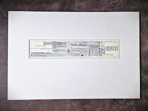 Theo Beerendonk - unieke 1971 abstracte reliëfdruk - compositie in blauw - gesigneerd kopen? Bied vanaf 65!