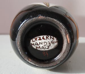 Luzerner Keramik - Vrij gevormd Fifties hand beschilderd vaasje kopen? Bied vanaf 19!