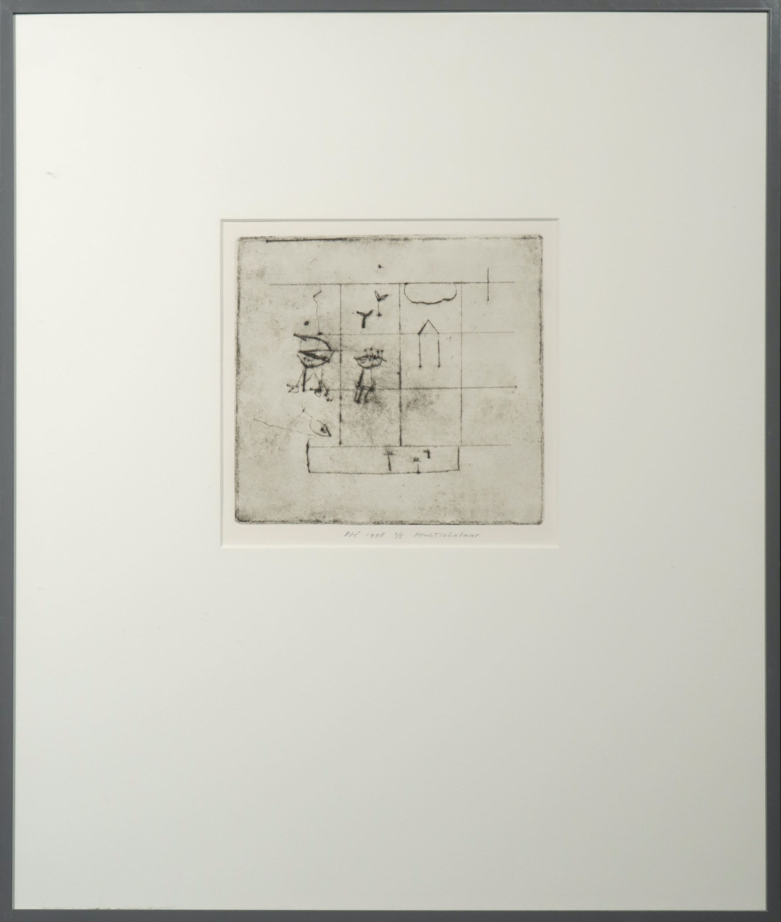 Henk Tichelaar - Droge naald op papier, Eté kopen? Bied vanaf 35!