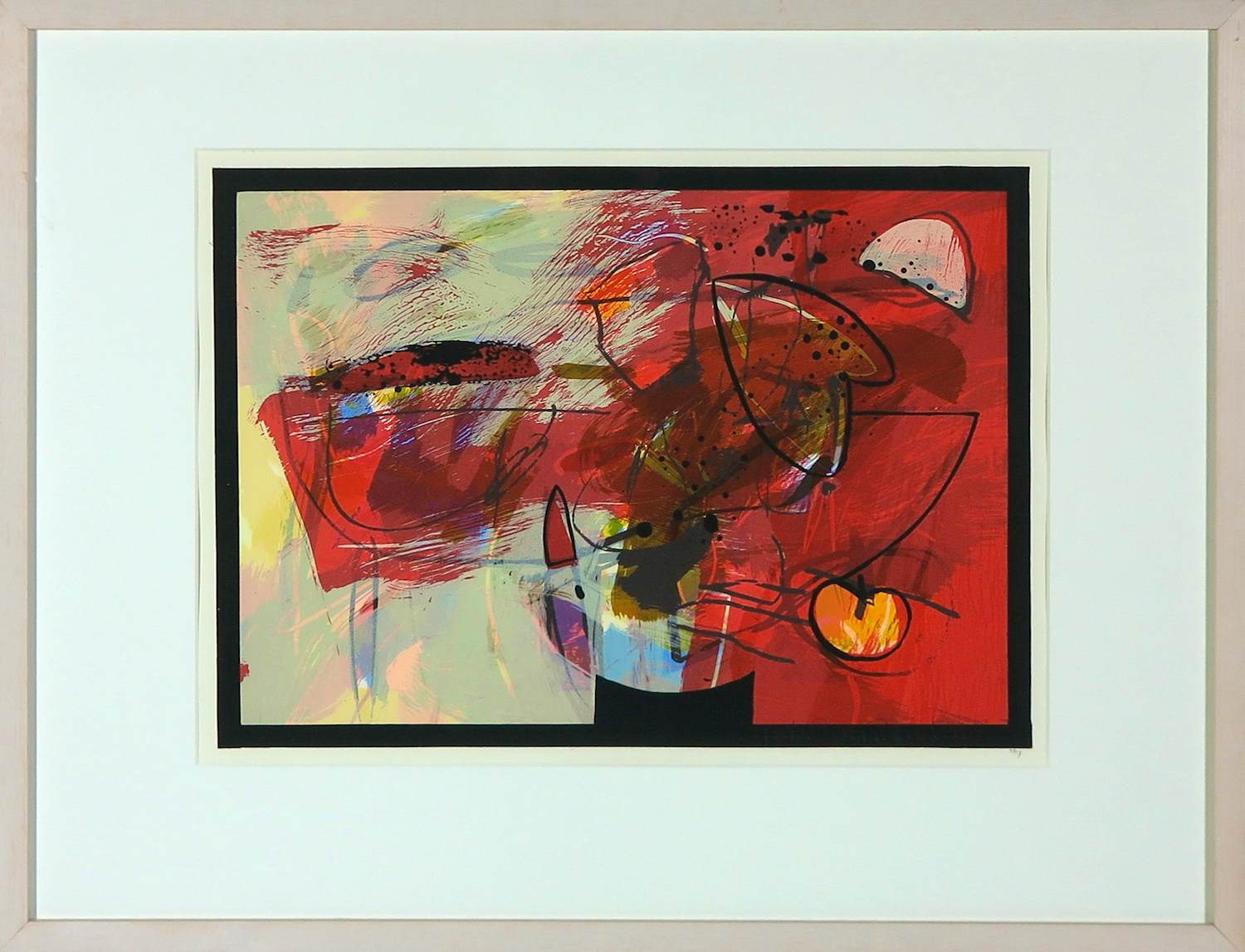 Pieter Vermeulen - Zeefdruk, Liefdes schaal - Ingelijst kopen? Bied vanaf 50!