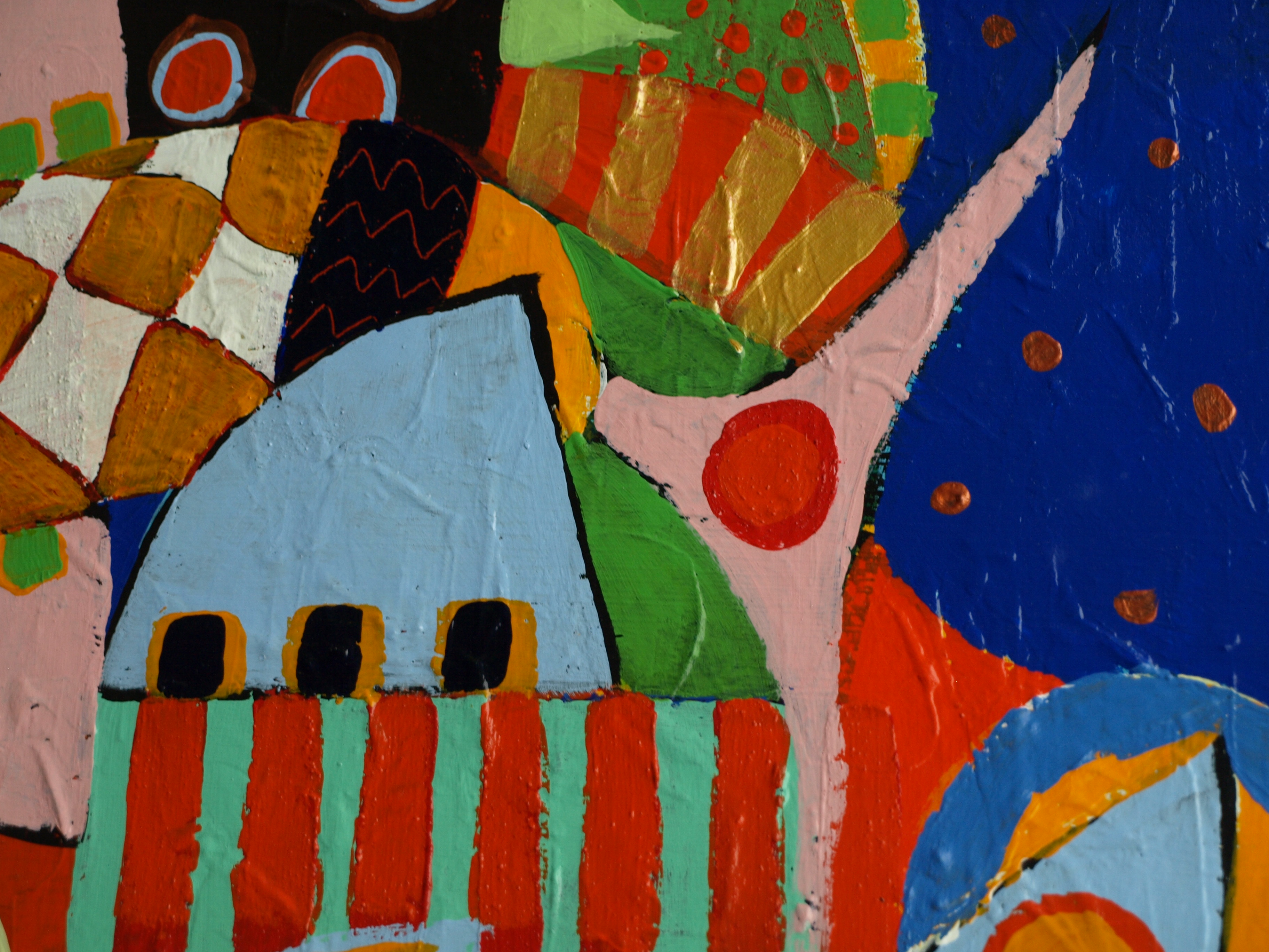 Gino Sauerbier - Acryl op doek , I Feel so good - ingelijst - GROOT - 100 x 100 cm kopen? Bied vanaf 150!