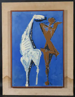 Marino Marini - Litho, Paard en acrobaat - Ingelijst kopen? Bied vanaf 1!