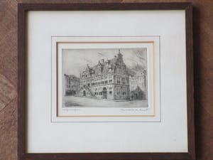 Hendrik de Laat - Stadhuis Nijmegen - Ets kopen? Bied vanaf 55!