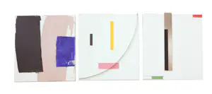 Menno Meijer - Lot van drie 3d-geometrisch-abstracte werken in gemengde techniek (verf, metaal) kaufen? Bieten Sie von 50!