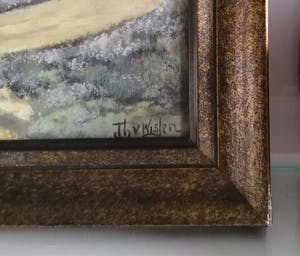 Thomas van Wissen - Heidelandschap - eind 19e eeuw Gouache - ingelijst achter glas kopen? Bied vanaf 40!