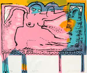 Jan Voets - Vijf tafels - 5 zeefdrukken in map verkocht voor € 50!