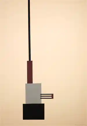 Barbara Kletter - Collage op papier, Zonder titel verkocht voor € 50!