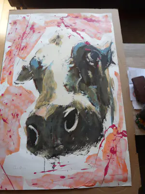 Theo Onnes - Gemende techniek, Hollandse koe II kopen? Bied vanaf 70!