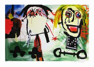 Paul Indrek Kostabi - Handgesigneerde giclée, Loaded Questions verkocht voor € 45!