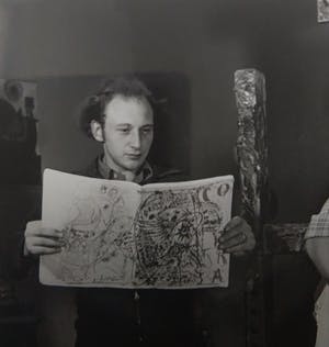Karel Appel - Henny Riemens foto Karel Appel en Theo Wolvecamp COBRA 1949-51 kopen? Bied vanaf 50!