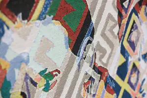 Barbara Broekman - Textielkunstwerk (geweven op spieraam), Verlies I kopen? Bied vanaf 300!