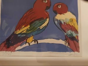 Walasse Ting - 2 papegaaien kopen? Bied vanaf 315!