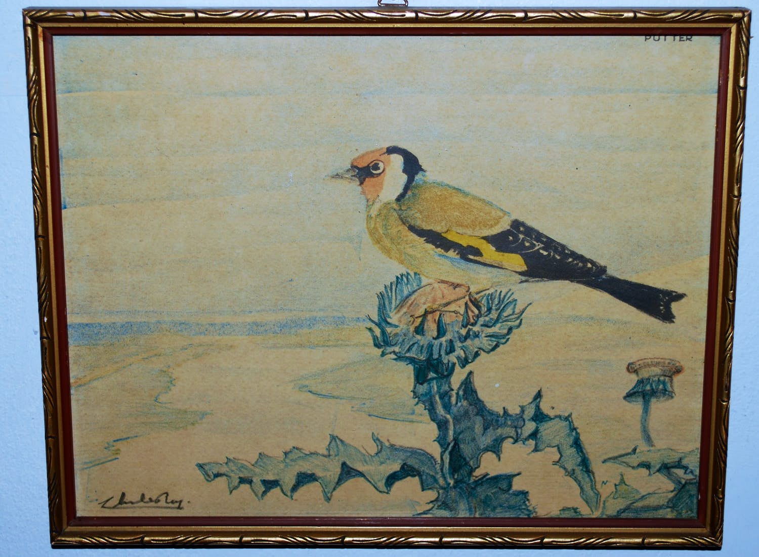 Chris Le Roy - Putter 1921 - kleurenlitho + gratis Theo v Hoytema litho vogel kopen? Bied vanaf 25!