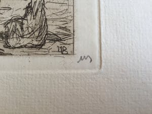 Marius Bauer - Tree. Ets van mensen onder een boom, oosters landschap. kopen? Bied vanaf 40!