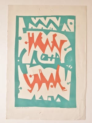 Buy Sacha Kolin - Linosnede Abstract? Bid from 40!