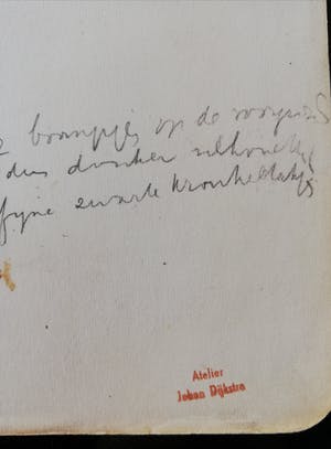 Johan Dijkstra - Potloodschets kopen? Bied vanaf 60!