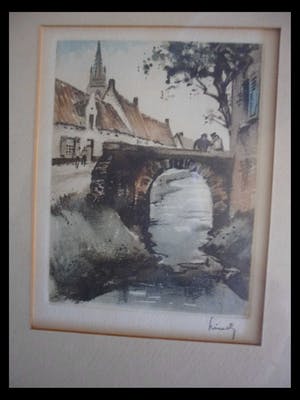 Roger Hebbelinck - Kleuren ets, geen titel. kopen? Bied vanaf 10!