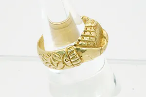 Massief 18 krt geel gouden Surinaamse vriendschaps-ring - herenmodel - kopen? Bied vanaf 460!