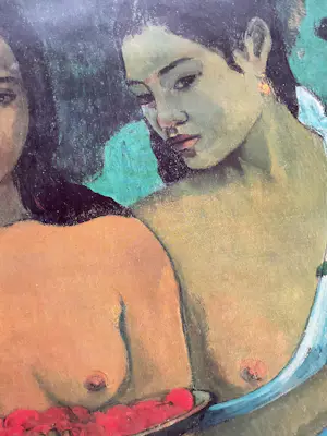 Paul Gauguin - Deux Tahitiennes, detail van origineel in MET New York,tentoonstelling Parijs kopen? Bied vanaf 20!