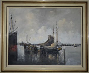 Niet of onleesbaar gesigneerd - Havengezicht kopen? Bied vanaf 10!