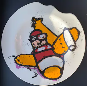 Herman Brood - Keramiek bord: Vliegtuig kopen? Bied vanaf 75!