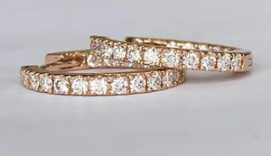 18 karaat Rosé gouden oorbellen  met 0.72 ct Diamanten kopen? Bied vanaf 800!